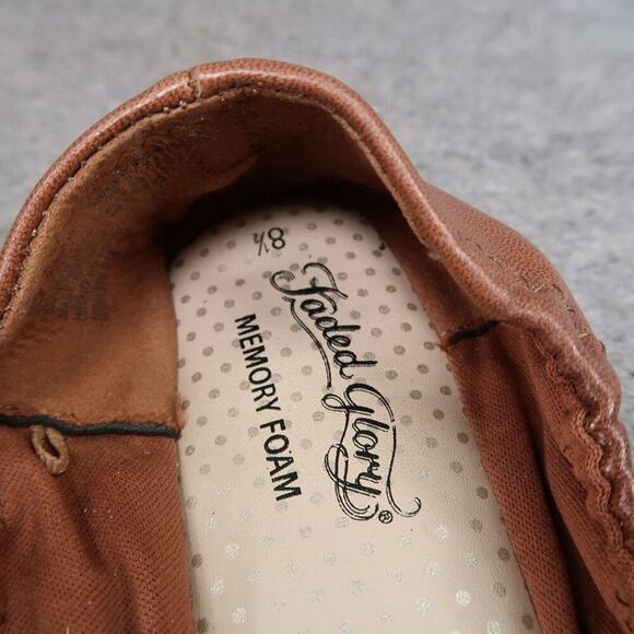 Faded Glory Shoes Womens 8.5 Ballet Flats Slip On Scrunch Memory Foam Comfort - Picture 14 of 15